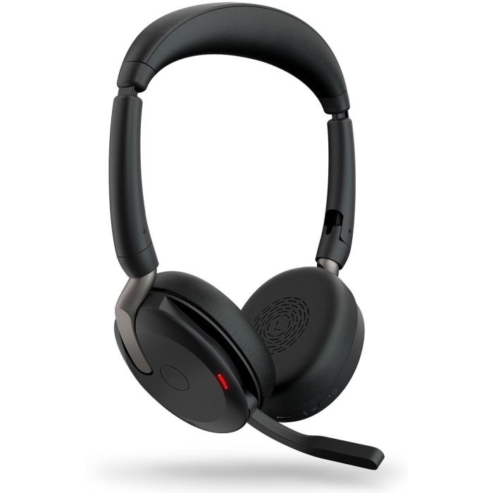 Jabra Evolve2 65 Flex Link380c UC Stereo Auriculares Inalámbricos/Alámbricos para Oficina con Cancelación de Ruido - Negro