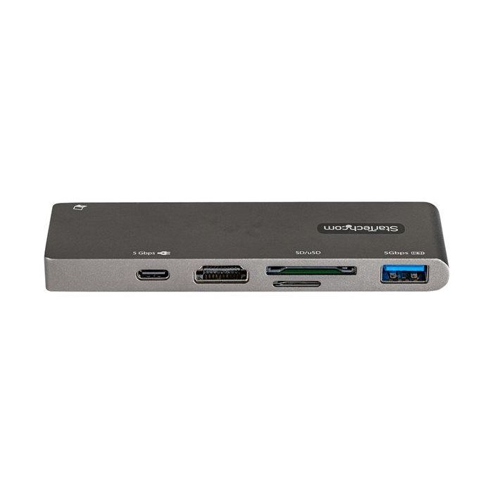 Startechcom Docking Station USB Tipo C con HDMI 4K 30Hz, USB-A, USB-C PD 100W y Lector de Tarjetas SD/microSD 2