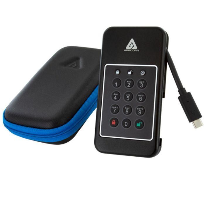 Apricorn Aegis NVX 2TB SSD USB 3.2 Gen.1 Type-C, Encriptación AES 256 XTS, Autenticación PIN, NVMe, 1000MB/s, Robusto 2