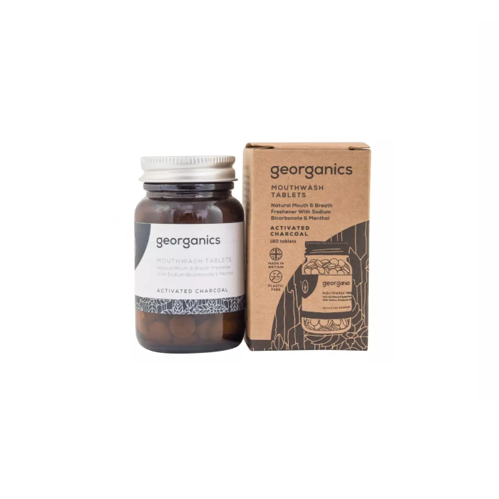 Georganics Enjuague Bucal En Pastillas Carbon Activo 180 Uds