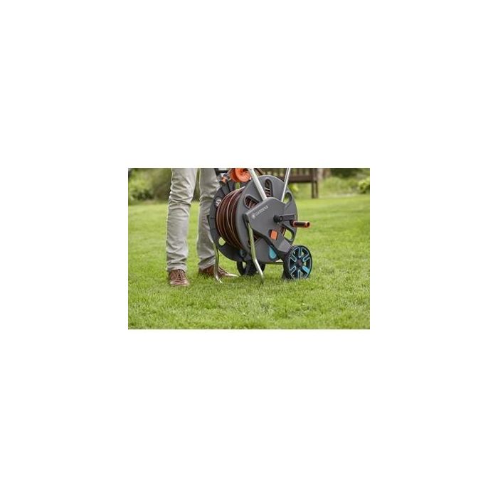 Gardena Aquaroll L Enrollador de manguera con ruedas, mango telescópico y conexión antigoteo, resistente a heladas 8 Gardena Aquaroll L Enrollador de manguera con ruedas, mango telescópico y conexión antigoteo, resistente a heladas 8
