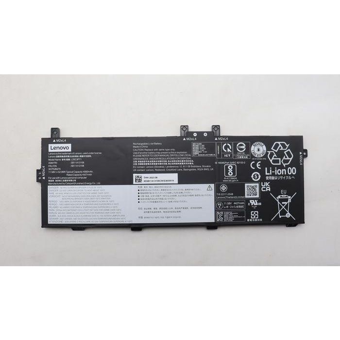 Lenovo Batería Interna de Iones de Litio 52.8Wh 11.58V-11.61V 3 Celdas para Portátiles Lenovo, Rendimiento Optimizado, Mayor Autonomía.