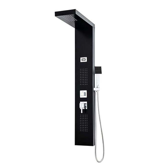 Columna de ducha de hidromasaje negra Torquay de ROUSSEAU - Pantalla LED Columna de ducha de hidromasaje negra Torquay de ROUSSEAU - Pantalla LED