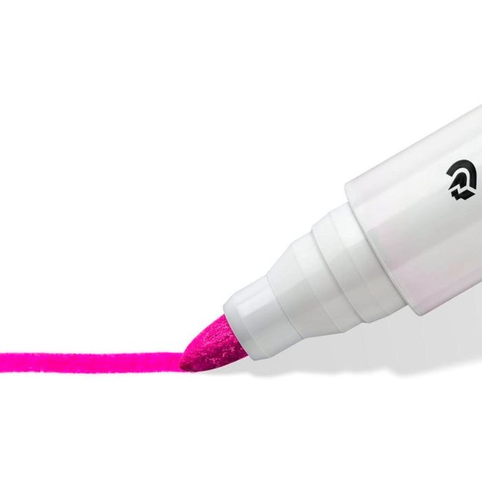 Rotulador Staedtler Lumocolor 351 Para Pizarra Blanca Punta Redonda 2 mm Recargable Color Rosa 10 unidades 3