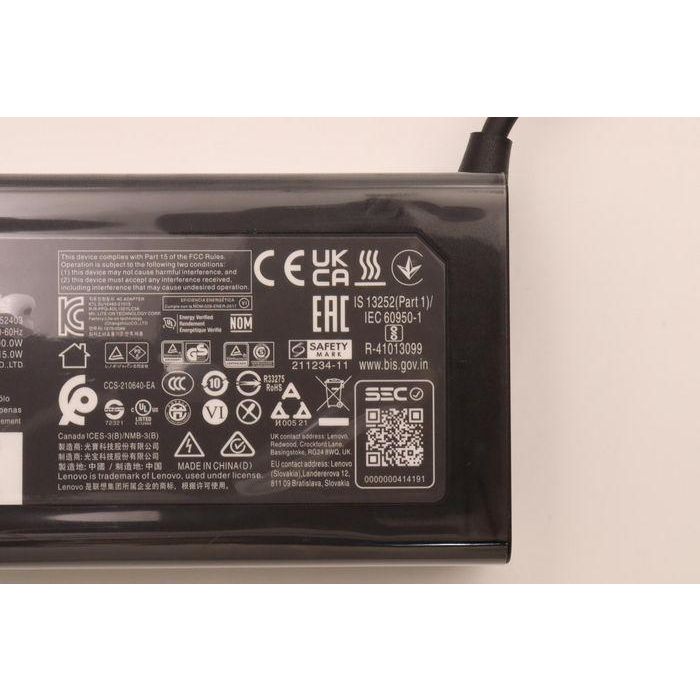 Lenovo 100W AC power adapter with multiple voltage outputs (20V, 15V, 9V, 5V) for Lenovo laptops, worldwide compatibility. 4 Lenovo 100W AC power adapter with multiple voltage outputs (20V, 15V, 9V, 5V) for Lenovo laptops, worldwide compatibility. 4