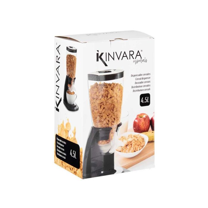 Dispensador Cereales Plastico Gris 4,5L Kinvara 16X40CM (6 Unidades) 2 Dispensador Cereales Plastico Gris 4,5L Kinvara 16X40CM (6 Unidades) 2