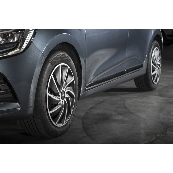 WRC Juego 4 Tapacubos Bi-Color 14 Pulgadas Negro Mate Gris Plateado ABS Diseño Deportivo Turbo 1 WRC Juego 4 Tapacubos Bi-Color 14 Pulgadas Negro Mate Gris Plateado ABS Diseño Deportivo Turbo 1