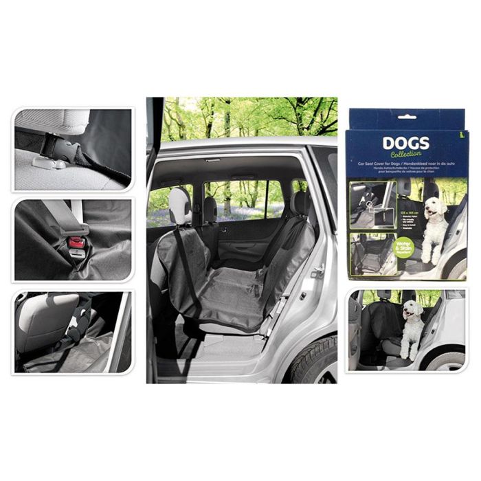 Protector para asiento de coche 135x145cm negro poliester