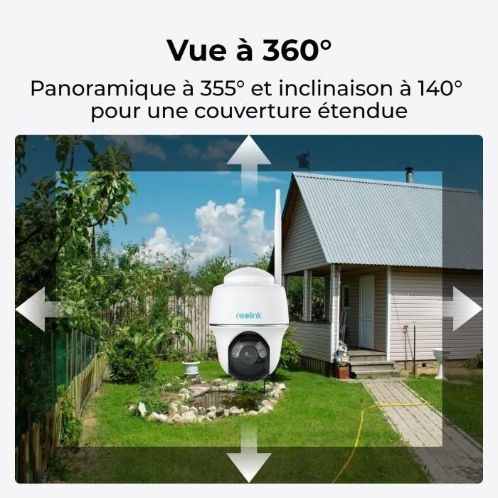 Cámara exterior - REOLINK - B430 - Panel solar - Blanco 3
