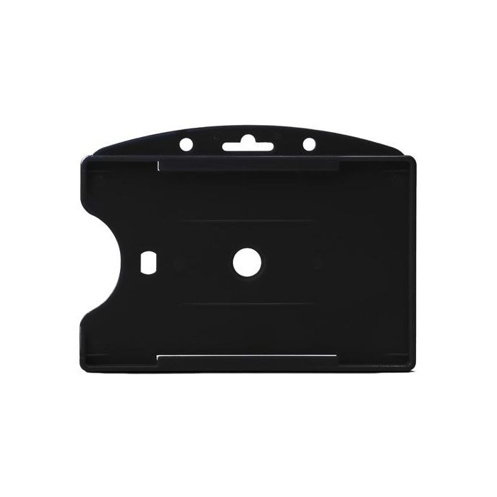 Funda Distintivo Tarifold Pp Apertura Frontal 60X89Mm Negro Paquete De 10
