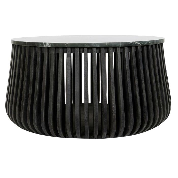 Mesa auxiliar DKD Home Decor Negro Mármol 90 x 90 x 45 cm Madera de mango Mesa auxiliar DKD Home Decor Negro Mármol 90 x 90 x 45 cm Madera de mango