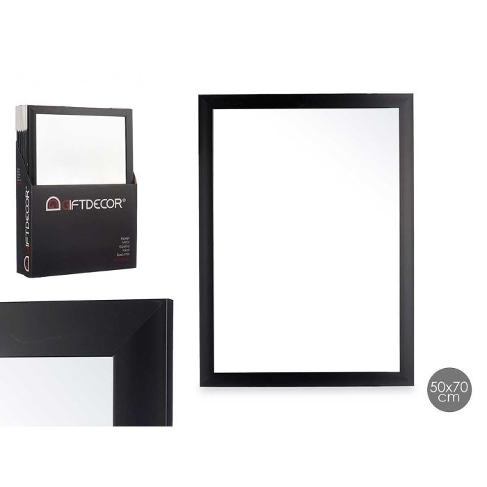 Espejo Negro 50 X 70 Cm Giftdecor (8 Unidades) Espejo Negro 50 X 70 Cm Giftdecor (8 Unidades)