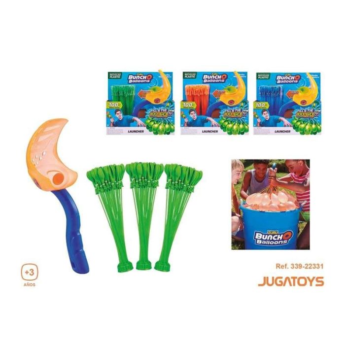 Globos de agua buncho con lanzador 30x10x28cm 3 Globos de agua buncho con lanzador 30x10x28cm 3