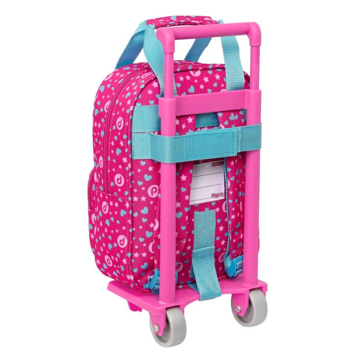 Mochila Escolar con Ruedas Pinypon Azul Rosa 20 x 28 x 8 cm 1