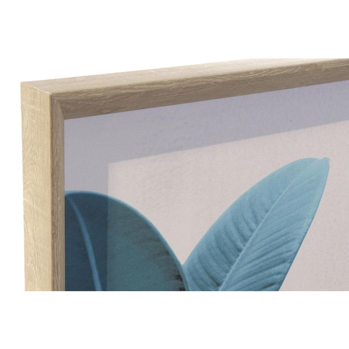 DKD Home Decor Cuadro Tropical Hojas Lienzo MDF Verde Rosa 60 cm Alto x 45 cm Ancho x 3,5 cm Profundo (Pack 4 Surtidas) 1