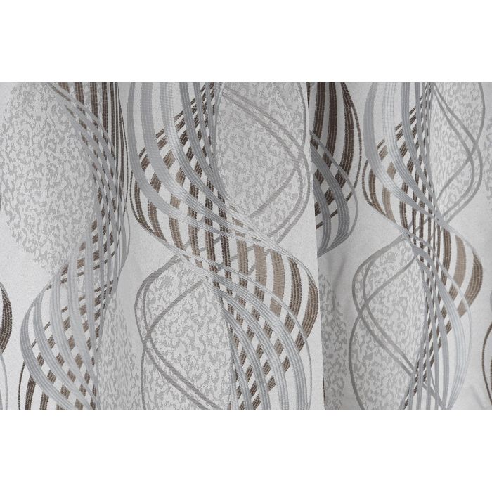 DKD Home Decor Cortina Tradicional Gris Poliester 270 x 140 cm (2 Unidades) 3