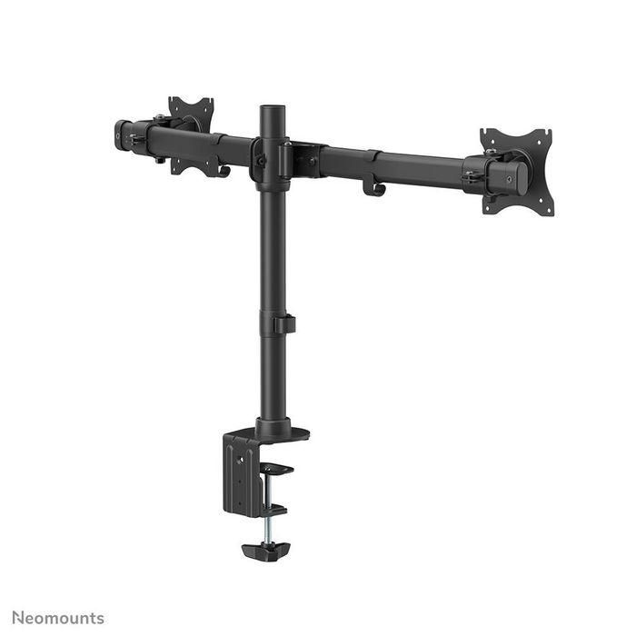Neomounts FPMA-DCB100DBLACK Soporte de Escritorio Doble para 2 Monitores 10-27" hasta 10kg por Pantalla, Inclinable y Giratorio, Negro 4