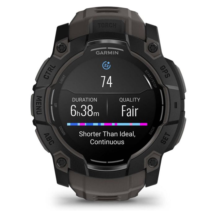 Garmin Instinct 3 AMOLED 50mm Schwarz Reloj Inteligente GPS Unisex con Pantalla AMOLED, 4GB, 10 ATM