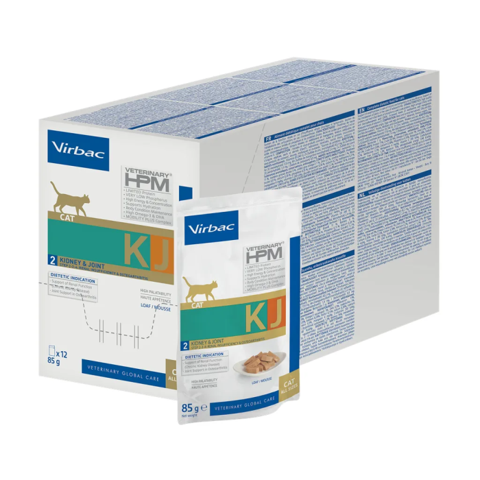 Virbac KJ2 Alimento Húmedo para Gatos Kidney & Joint 12x85g