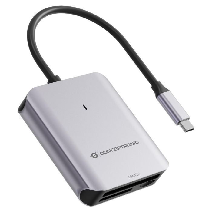 Conceptronic Lector de Tarjetas USB-C BIAN09G SD 4.0, MicroSD 4.0, CFast 2.0, USB 3.2 Gen 2, 10 Gbps