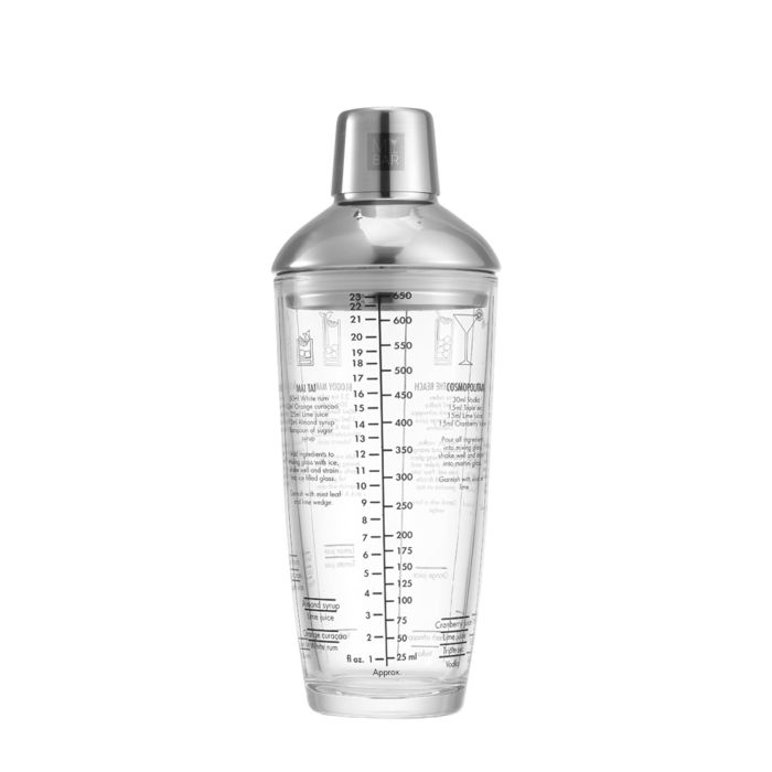 Coctelera My Bar de vidrio con tapa de acero 650 ml - Inde (12 Unidades) 1 Coctelera My Bar de vidrio con tapa de acero 650 ml - Inde (12 Unidades) 1