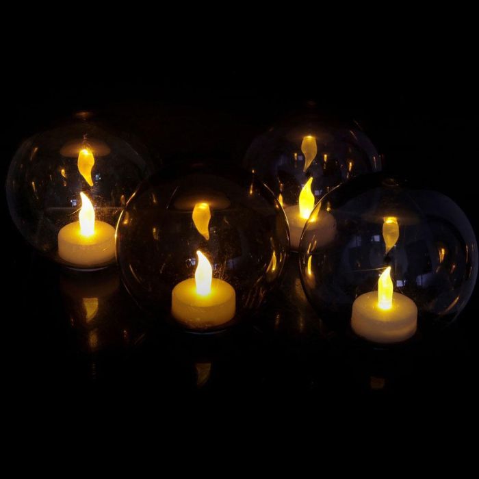 The Candle Factory Vela Led De Mesa 9x9,5 cm con Efecto Llama Titilante 4