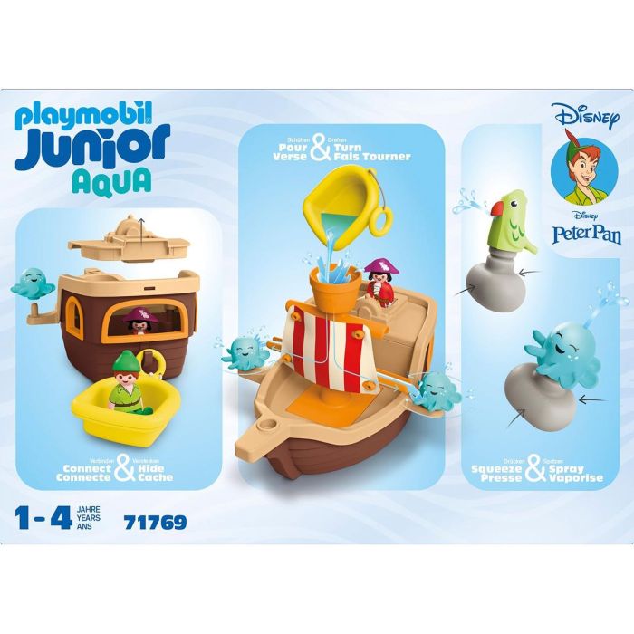 Playmobil 71769 Barco Pirata Peter Pan Disney - Juguete de Baño para Bebés +12 Meses con Función Rociadora y Almacenamiento 4 Playmobil 71769 Barco Pirata Peter Pan Disney - Juguete de Baño para Bebés +12 Meses con Función Rociadora y Almacenamiento 4