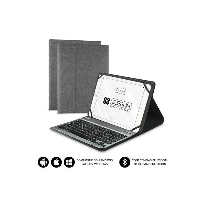 SUBBLIM Funda Tablet KEYTAB PRO BLUETOOTH 10,1" Grey SUBBLIM Funda Tablet KEYTAB PRO BLUETOOTH 10,1" Grey