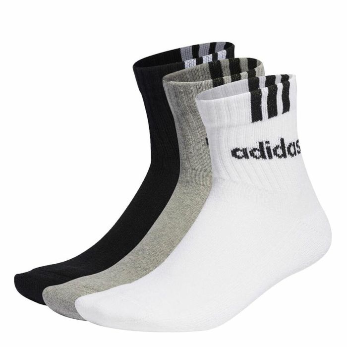 Calcetines Deportivos Adidas Linear Quarter Blanco 46-48 Calcetines Deportivos Adidas Linear Quarter Blanco 46-48