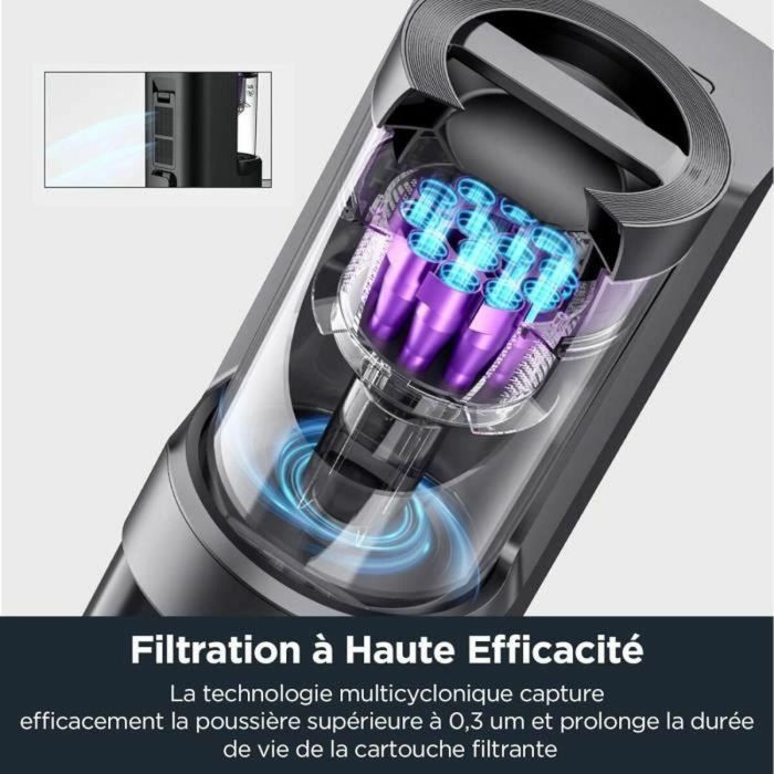 Eureka E10S Aspiradora Robot Negra con 4000 Pa de Succión, 180 min de Autonomía y Depósito de Agua de 200 ml (SKU: EUR1726223304412) 3
