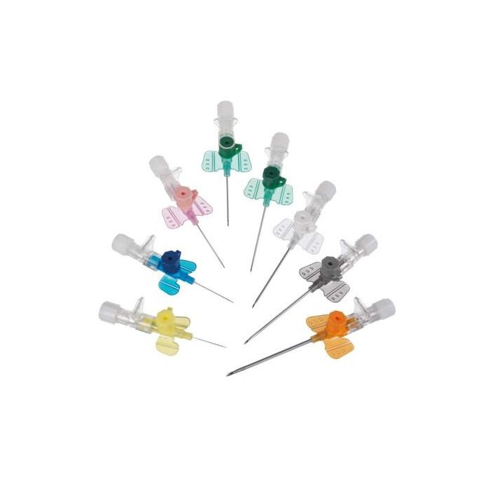 B. Braun Catéter IV Intravenoso Vasovet 50Ud, Poliuretano, Válvula y Aleta de Fijación, Naranja