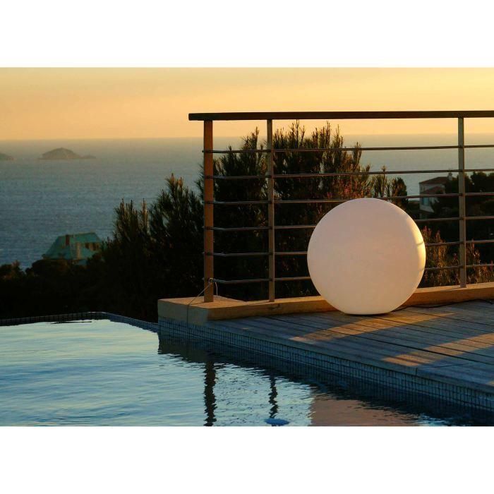 LUMISKY - Bola de luz con cable para exterior LED - blanco BOBBY - Base Ø40cm E27 1 LUMISKY - Bola de luz con cable para exterior LED - blanco BOBBY - Base Ø40cm E27 1