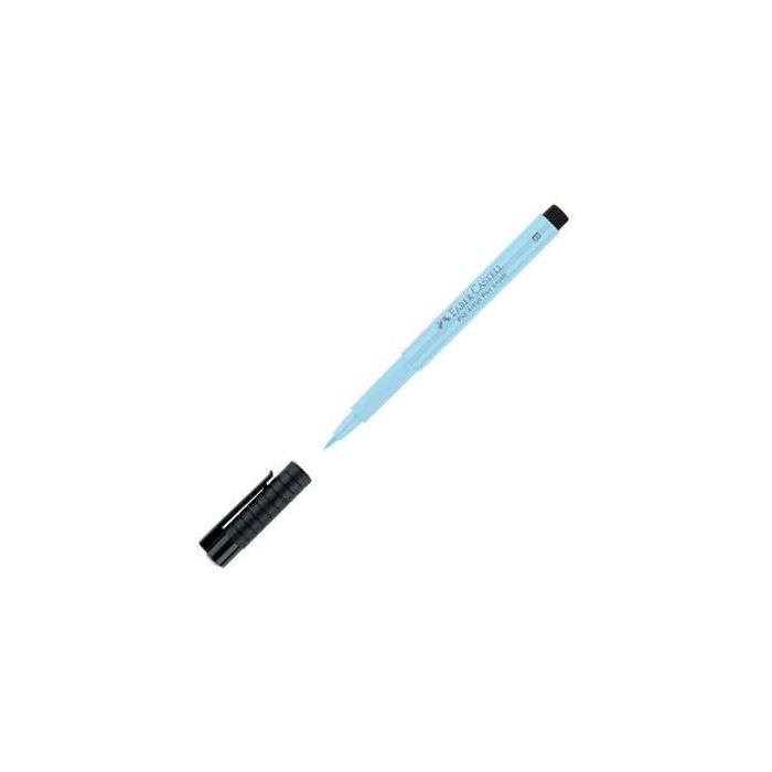 Faber Castell Rotulador Pitt Artist Pen Brush Punta Pincel Azul Hielo (10 Unidades) Tinta Pigmentada Permanente Resistente al Agua y a la Luz (10 Unidades)