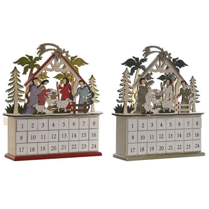 Calendario Adviento Navidad Tradicional DKD Home Decor Rojo Beige 8.5 x 36.5 x 34 cm (2 Unidades) 2 Calendario Adviento Navidad Tradicional DKD Home Decor Rojo Beige 8.5 x 36.5 x 34 cm (2 Unidades) 2