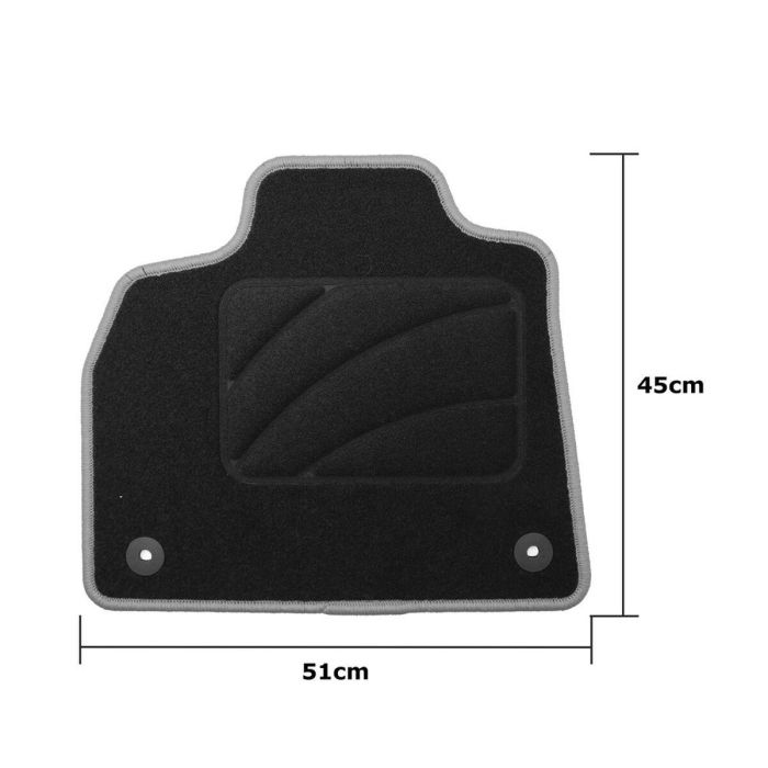 Set de Alfombrillas para Coche OCC Motorsport OCCCT0031RD Negro Rojo Citroen DS5 Terciopelo 5 Piezas 6