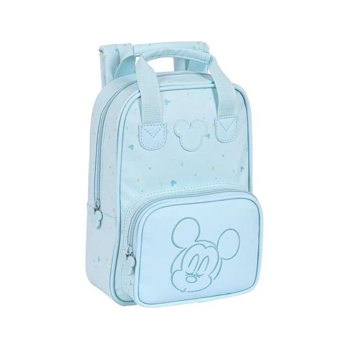 Mochila Escolar Mickey Mouse Clubhouse Azul claro 20 x 28 x 8 cm 0 Mochila Escolar Mickey Mouse Clubhouse Azul claro 20 x 28 x 8 cm 0