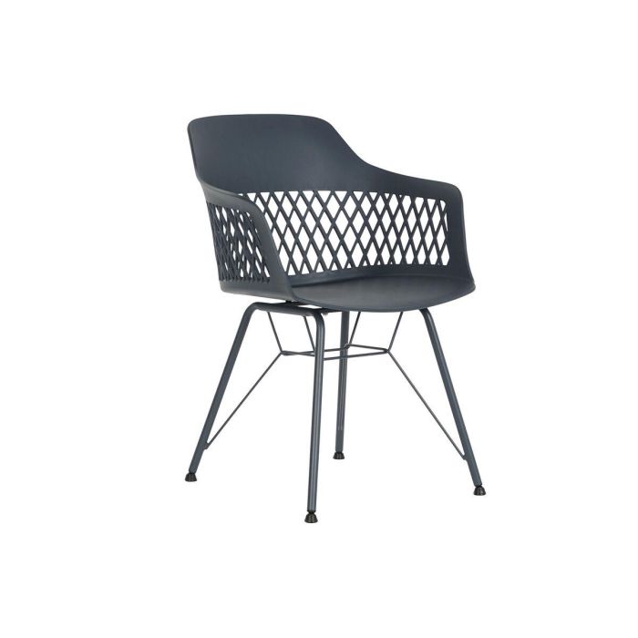 Silla Scandi DKD Home Decor Azul Marino 57 x 80.5 x 57 cm