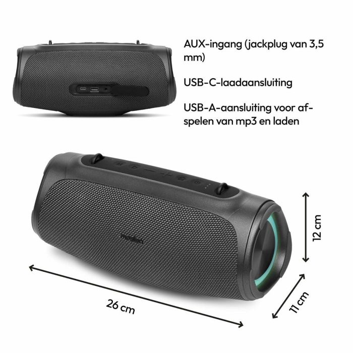 Medion MED1740338592585 Altavoz Bluetooth M 30W Bluetooth 5.3 IPX7 42h batería 7 Medion MED1740338592585 Altavoz Bluetooth M 30W Bluetooth 5.3 IPX7 42h batería 7