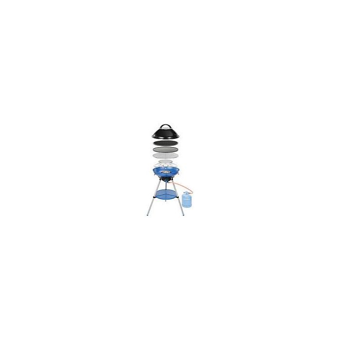 CAMPINGAZ Party Grill 600 R - Hornillo de Camping de Combustible Líquido, 1 Zona, Peso 10.7 kg, Negro/Azul/Metálico