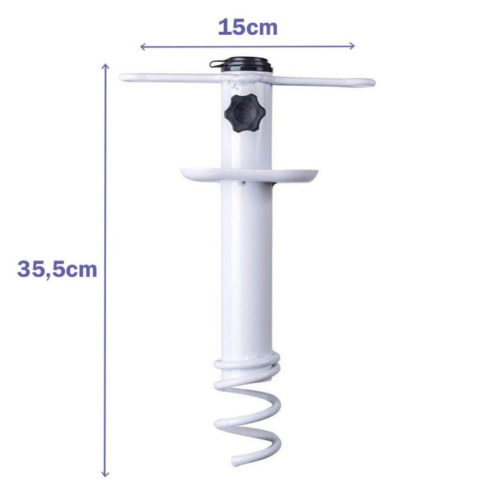 Marbueno Pincho Parasol Succion Acero Blanco 35,5x15x6 cm Playa y Jardin 10506 1 Marbueno Pincho Parasol Succion Acero Blanco 35,5x15x6 cm Playa y Jardin 10506 1