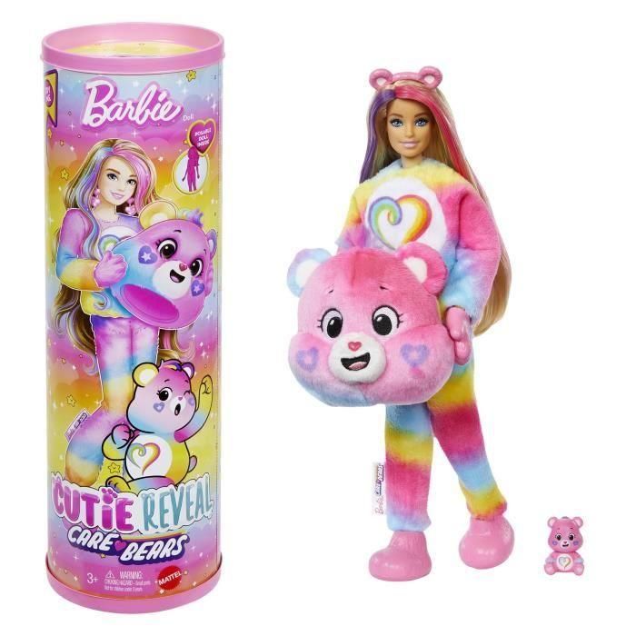 Barbie Jfv60 Muñeca Cutie Reveal Oso Amoroso de Peluche, Serie Care Bears con 10 Sorpresas y Accesorios 3 Barbie Jfv60 Muñeca Cutie Reveal Oso Amoroso de Peluche, Serie Care Bears con 10 Sorpresas y Accesorios 3
