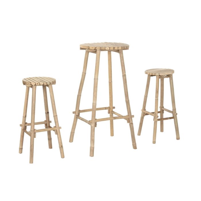 Mesa Bar Tropical DKD Home Decor 50 x 105 x 50 cm Set de 3 1 Mesa Bar Tropical DKD Home Decor 50 x 105 x 50 cm Set de 3 1