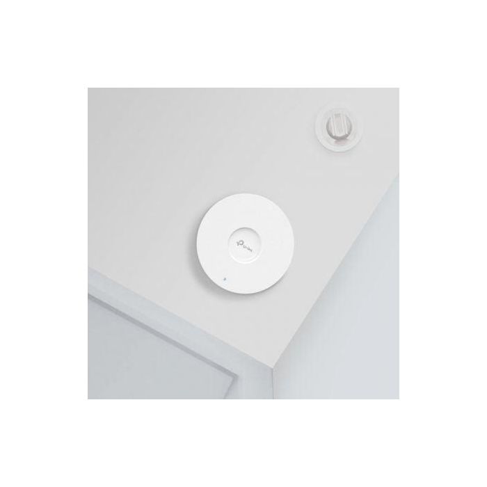 TP-LINK Punto de acceso Wi-Fi 6 AX3000 de doble banda para montaje en techo PUERTO: 1 puerto RJ45 de 1 Gbps VELOCIDAD: 574 Mbps a 2,4 GHz + 2402 Mbps 4 TP-LINK Punto de acceso Wi-Fi 6 AX3000 de doble banda para montaje en techo PUERTO: 1 puerto RJ45 de 1 Gbps VELOCIDAD: 574 Mbps a 2,4 GHz + 2402 Mbps 4
