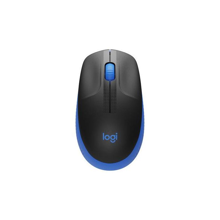 LOGITECH Ratón Inalámbrico M190 Negro/Azul, 910-005907, Ratón de Tamaño Normal con Diseño Contorneado para Manos Medianas/Grandes, Conexión USB Plug and Play 0