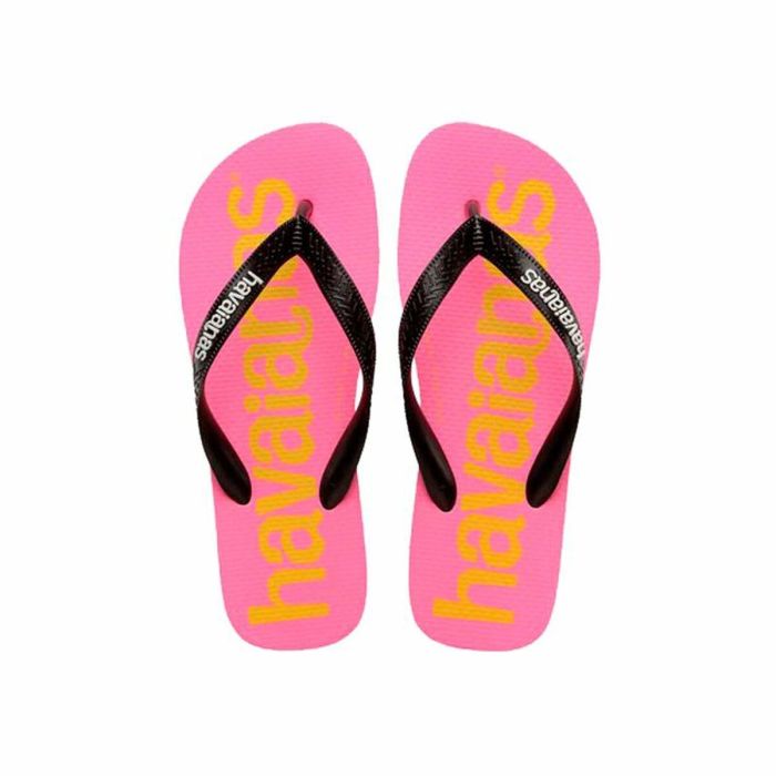 Chanclas para Mujer Havaianas Top Logomania Azul Rosa 3 Chanclas para Mujer Havaianas Top Logomania Azul Rosa 3