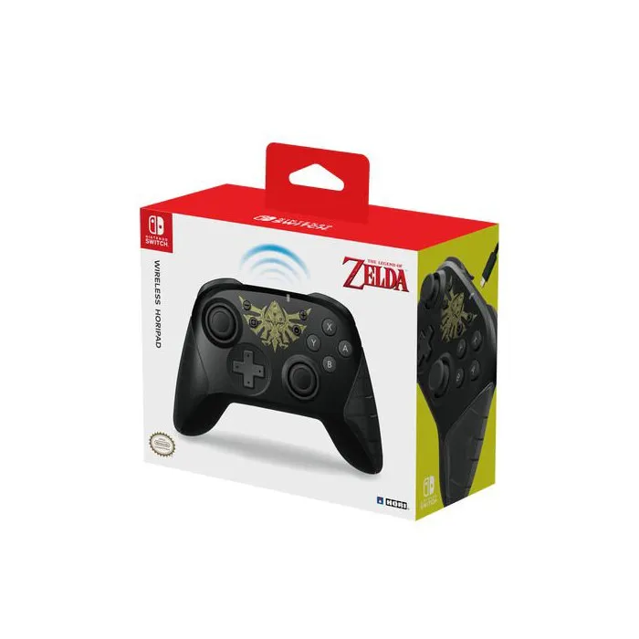 HORI Mando inalámbrico para Nintendo Switch con diseño oficial de Zelda, incluye cable USB