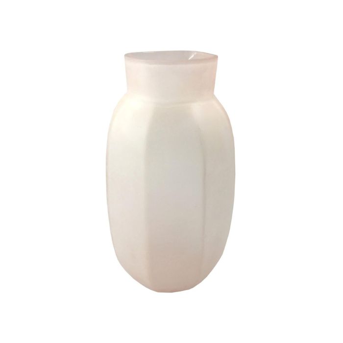 DKD Home Decor Jarrón Moderno de Cristal Rosa para Decoración. Medidas: 23x23x44 cm