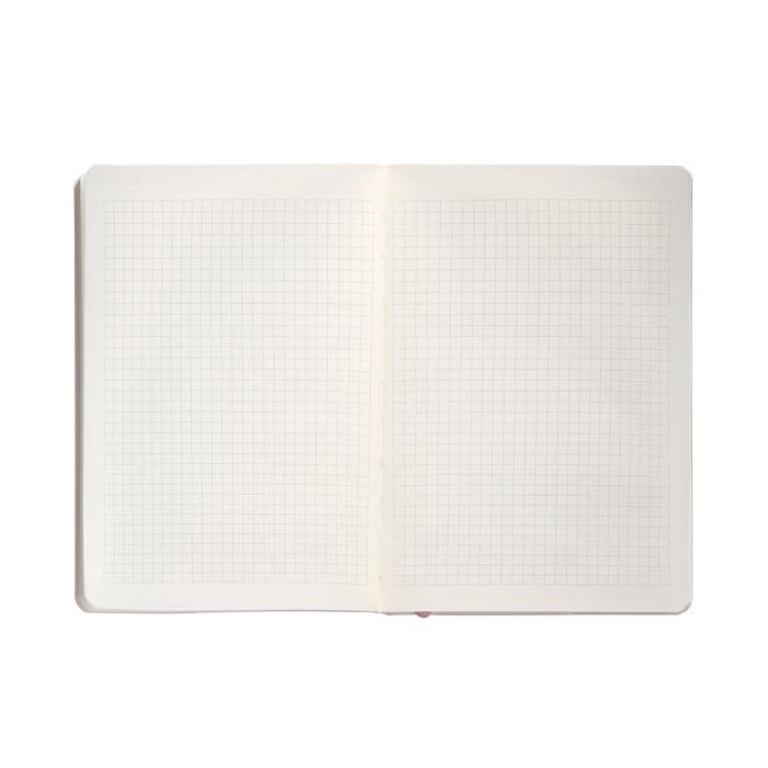 Cuaderno Con Gomilla Antartik Notes Tapa Blanda A5 Hojas Cuadricula Rosa Pastel 80 Hojas 80 gr Fsc 4