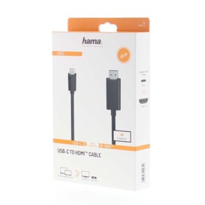 Cable USB-C a HDMI Hama 00200718 1 m Negro 1