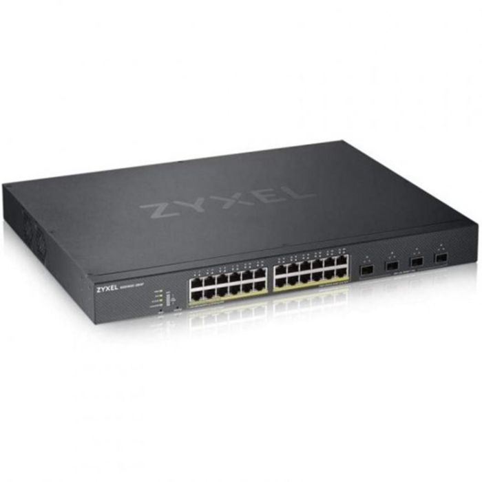 Zyxel Switch 28 Puertos XGS1930-28HP - EU0101F 24, 24x Gigabit, 4x SFP+, NebulaFlex, 10G, L3, PoE, Negro